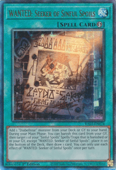WANTED: Seeker of Sinful Spoils - RA03-EN074 - Prismatic Ultimate Rare - 1st Edition